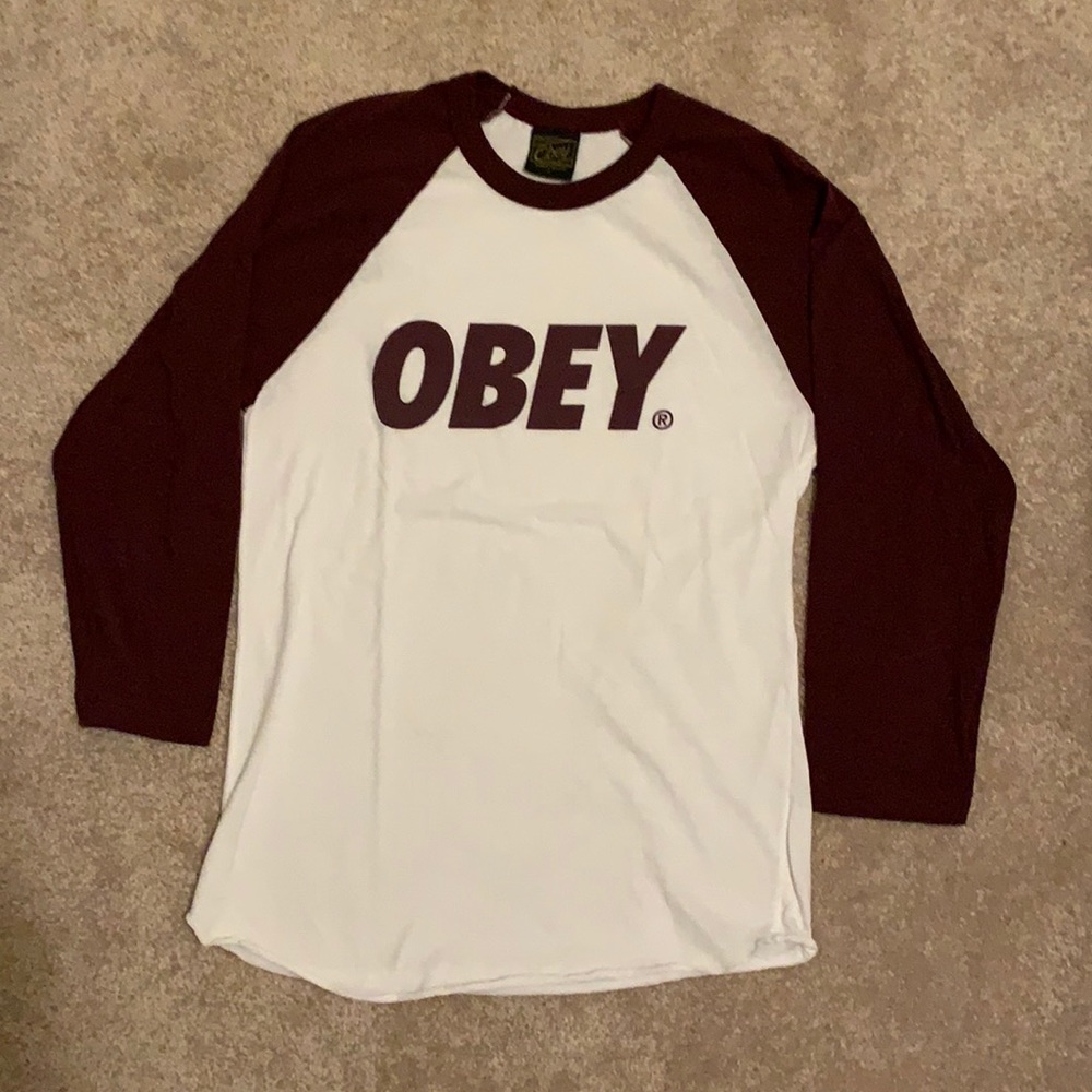 Obey Women Tops Baseball T-shirt 3/4 Sleeve